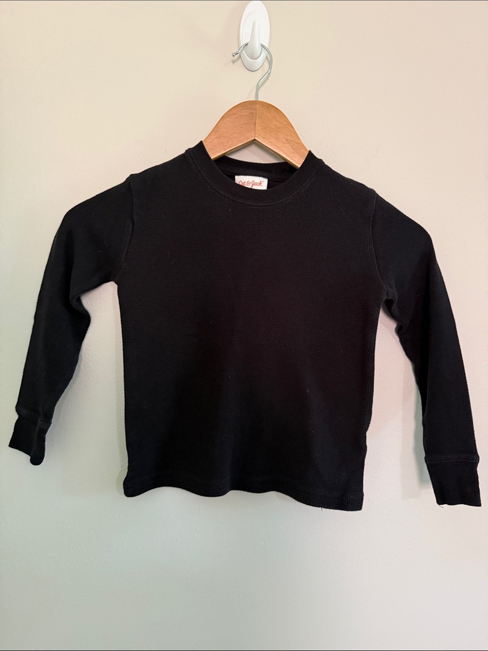 Cat & Jack Black Long-Sleeve Thermal Tee